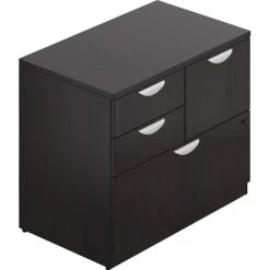 Offices To Go® Superior Mixed Storage Unit With Lock, American Espresso, 29 1/2"H X 36"W X 22"D