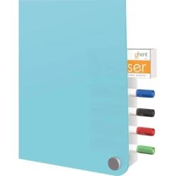 Ghent® Harmony Magnetic Glass Markerboard With Round Corner, Blue, 2' X 3' (HMYRM23BE)