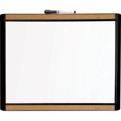 U Brands PINIT Magnetic Dry Erase Whiteboard, 20" X 16", Black Frame (426U00-01)