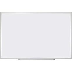 U Brands Basics Magnetic Dry Erase Whiteboard, 35" X 23", Silver Aluminum Frame