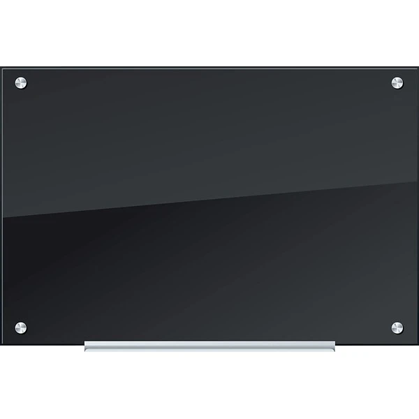 U Brands Black Glass Dry Erase Board, Frameless, 35" X 23" (170U00-01) 1 U Brands Black Glass Dry Erase Board, Frameless, 35" X 23" (170U00-01)