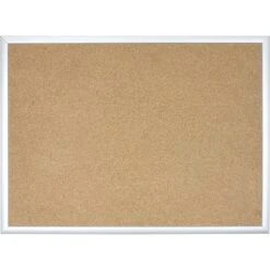 U Brands Cork Bulletin Board, 23" X 17", Silver Aluminum Frame