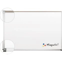 Best-Rite Deluxe, 18" X 24", Porcelain Steel Whiteboard (202AA-25)