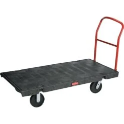 Rubbermaid Platform Truck, 2000-Lb Cap, 30w X 60d X 7h, Black