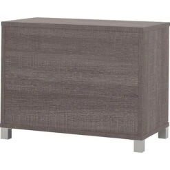 Bestar® Pro-Linea 28" Laminate 2-Shelf Bookcase, Bark Grey (120160-1147)