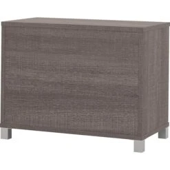 Bestar® Pro-Linea 28" Laminate 2-Door Storage Unit, Bark Grey (120879-47)