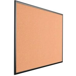 U Brands Cork Bulletin Board, 47" X 35", Black Aluminum Frame