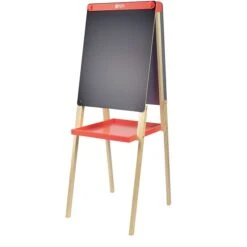 U Play Adjustable Childrens Art Easel, Double Sided, Chalk And Dry Erase Surface