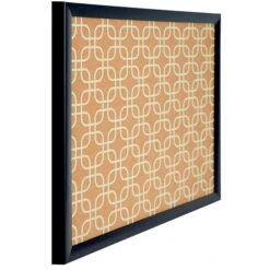U Brands Fashion Cork Bulletin Board, 20" X 16", Black Finish Frame