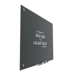 U Brands Glass Dry Erase Board, 70" X 35", Black Surface, Frameless (173U00-01) -Prepa Furniture Shop s1077549 s7