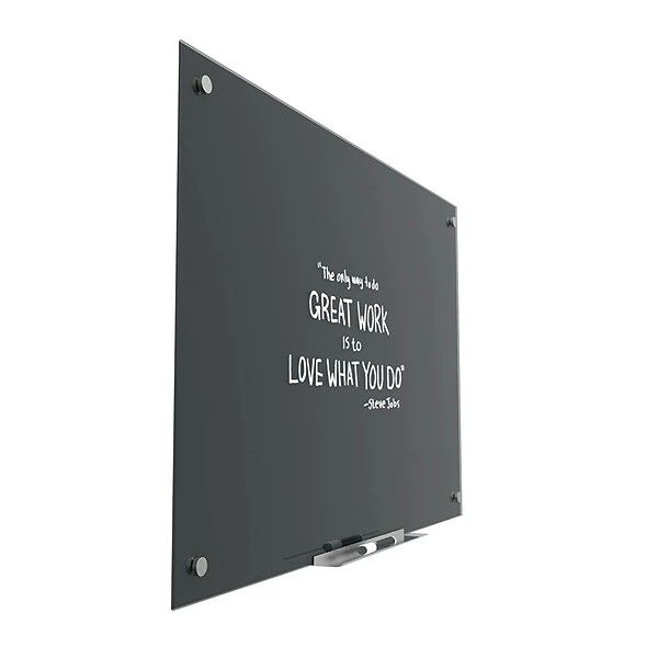 U Brands Black Glass Dry Erase Board, Frameless, 47" X 35" (171U00-01) 4 U Brands Black Glass Dry Erase Board, Frameless, 47" X 35" (171U00-01) - Image 4