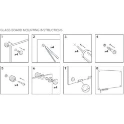 U Brands Black Glass Dry Erase Board, Frameless, 47" X 35" (171U00-01) 13 U Brands Black Glass Dry Erase Board, Frameless, 47" X 35" (171U00-01) -Prepa Furniture Shop s1077556 s7
