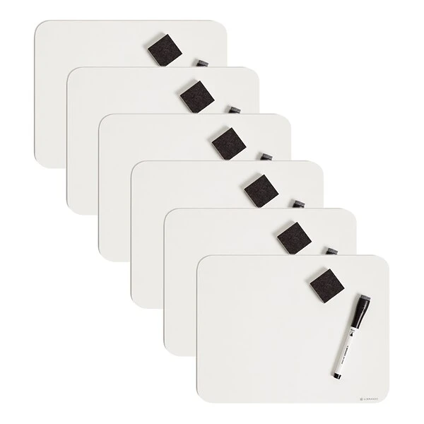 U Brands Dry-Erase Whiteboard, 12" X 9", 6/Pk (3135U00-01) 2 U Brands Dry-Erase Whiteboard, 12" X 9", 6/Pk (3135U00-01) - Image 2