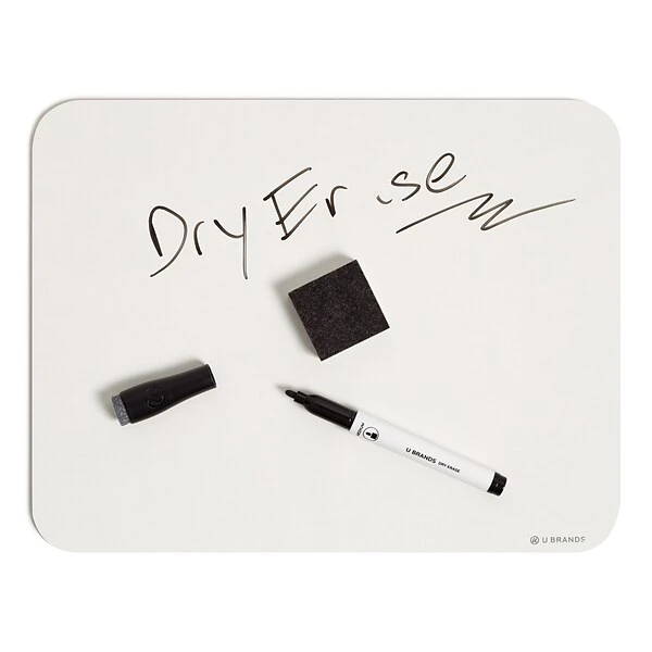 U Brands Dry-Erase Whiteboard, 12" X 9", 6/Pk (3135U00-01) 1 U Brands Dry-Erase Whiteboard, 12" X 9", 6/Pk (3135U00-01)