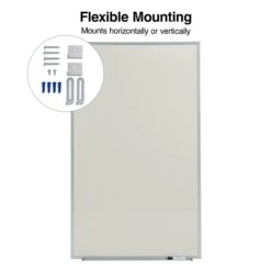 Quill Brand® Standard Durable Melamine Dry-Erase Whiteboard, Aluminum Frame, 5' X 3' (52676/28326) -Prepa Furniture Shop s1219482 s7