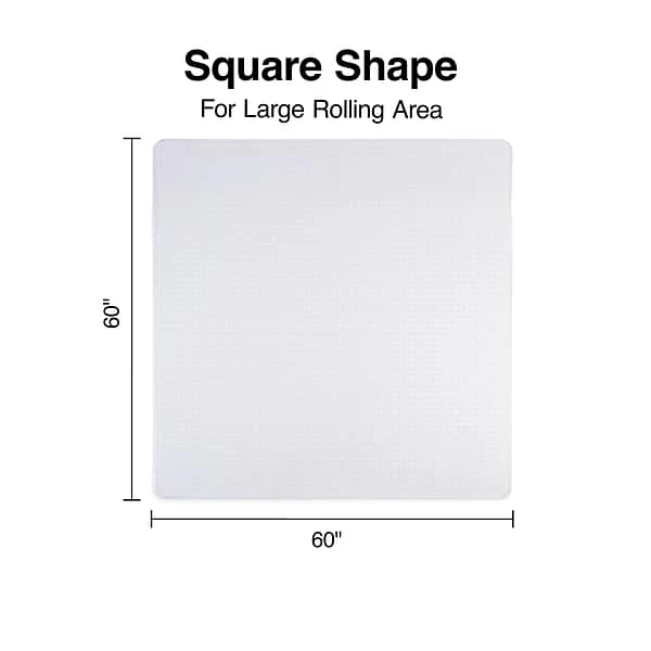 Quill Brand® Standard 60" X 60" Rectangular Chair Mat For Carpet, Resin (28590) 4 Quill Brand® Standard 60" X 60" Rectangular Chair Mat For Carpet, Resin (28590) - Image 4