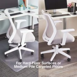 Quill Brand® 46" X 48'' Rectangle Chair Mat For Hard Floors Or Medium Pile Carpet, Vinyl (28816)