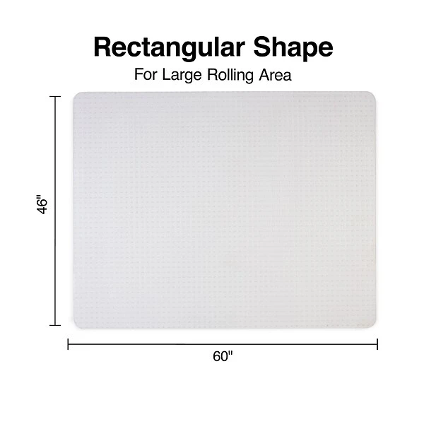 Quill Brand® Chairmat, For Flat-Pile Carpets, No Lip, Rectangular, 46" X 60" 4 Quill Brand® Chairmat, For Flat-Pile Carpets, No Lip, Rectangular, 46" X 60" - Image 4