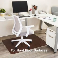 Quill Brand® Cherry Laminate Chairmat, For Hard Floors, No Lip, Rectangular, 36" X 48"