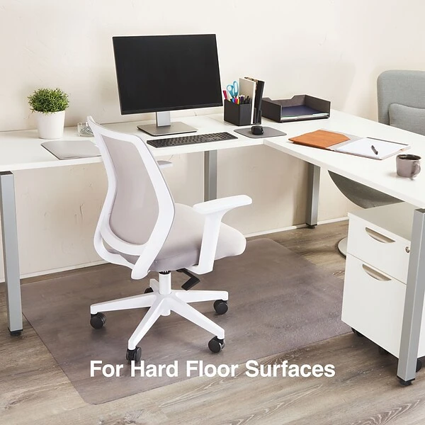 Quill Brand® Hard Floor Chair Mat, 46" X 60'', Crystal Clear (20230-CC) 1 Quill Brand® Hard Floor Chair Mat, 46" X 60'', Crystal Clear (20230-CC)