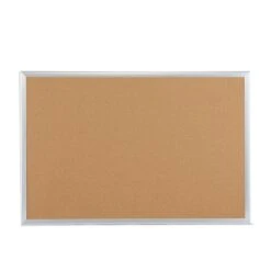 Quill Brand® Standard Durable Cork Bulletin Board, Aluminum Frame, 3'W X 2'H (28335-CC) -Prepa Furniture Shop s1226134 s7