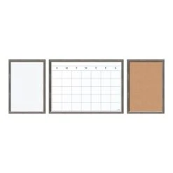 U Brands Combo Dry-Erase And Bulletin Boards With Calendar, MDF Frame, Less Than 2' X 2' (4835U00-01)