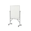 Ghent Combination Board Mobile Dry-Erase Whiteboard, Aluminum Frame, 4' X 3' (ARMK43)