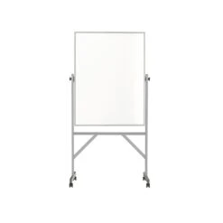 Ghent Porcelain Mobile Dry-Erase Whiteboard, Aluminum Frame, 4' X 3' (ARM1M143)