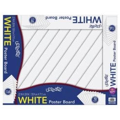 UCreate Poster Board, 2.3' X 1.8', White, 10/Pack (P5420)