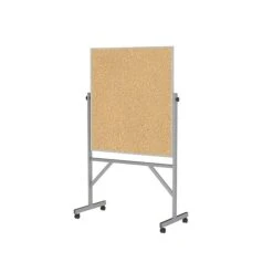 Ghent Cork/Porcelain Mobile Dry-Erase Whiteboard, Aluminum Frame, 4' X 3' (ARM1K43)
