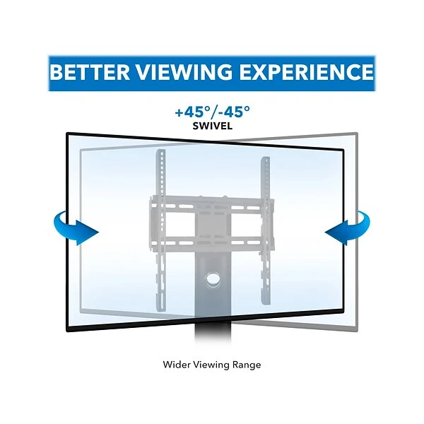 Mount-It! 2-Shelf Metal Mobile A/V Cart With Lockable Wheels, Black (MI-1870) 4 Mount-It! 2-Shelf Metal Mobile A/V Cart With Lockable Wheels, Black (MI-1870) - Image 4