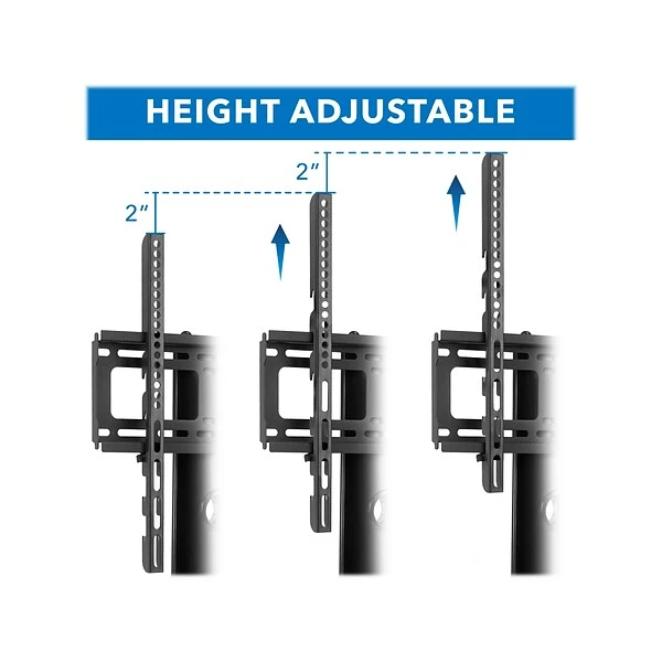 Mount-It! 2-Shelf Metal Mobile A/V Cart With Lockable Wheels, Black (MI-1870) 7 Mount-It! 2-Shelf Metal Mobile A/V Cart With Lockable Wheels, Black (MI-1870) - Image 7