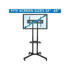 Mount-It! Metal Mobile A/V Cart With Lockable Wheels, Black (MI-2876) 11 Mount-It! Metal Mobile A/V Cart With Lockable Wheels, Black (MI-2876) -Prepa Furniture Shop sp106383024 s7