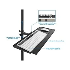 Mount-It! Metal Mobile A/V Cart With Swivel Wheels, Black (MI-7948) -Prepa Furniture Shop sp106467436 s7