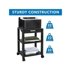 Mount-It! 3-Shelf Plastic/Poly Mobile Utility Cart With Lockable Wheels, Black (MI-7855A) 12 Mount-It! 3-Shelf Plastic/Poly Mobile Utility Cart With Lockable Wheels, Black (MI-7855A) -Prepa Furniture Shop sp106467444 s7