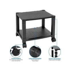 Mount-It! 2-Shelf Plastic/Poly Mobile Utility Cart With Lockable Wheels, Black (MI-7854A) 9 Mount-It! 2-Shelf Plastic/Poly Mobile Utility Cart With Lockable Wheels, Black (MI-7854A) -Prepa Furniture Shop sp106467449 s7