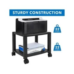 Mount-It! 2-Shelf Plastic/Poly Mobile Utility Cart With Lockable Wheels, Black (MI-7854A) 12 Mount-It! 2-Shelf Plastic/Poly Mobile Utility Cart With Lockable Wheels, Black (MI-7854A) -Prepa Furniture Shop sp106467452 s7