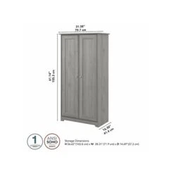 Bush Furniture Cabot 61.14" Storage Cabinet With 4 Shelves, Modern Gray (WC31399) -Prepa Furniture Shop sp106969353 s7