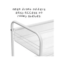 Honey-Can-Do 3-Shelf Metal Mobile Utility Cart With Lockable Wheels, White (CRT-08581) -Prepa Furniture Shop sp110991657 s7