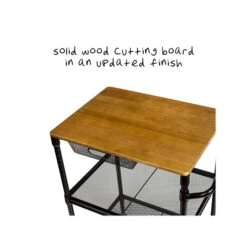 Honey-Can-Do Kitchen 2-Shelf Metal Mobile Kitchen Cart With Lockable Wheels, Matte Black/Brown (CRT-08456) 8 Honey-Can-Do Kitchen 2-Shelf Metal Mobile Kitchen Cart With Lockable Wheels, Matte Black/Brown (CRT-08456) -Prepa Furniture Shop sp110991675 s7