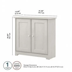 Bush Furniture Cabot 30.2" Storage Cabinet With 2 Shelves, Linen White Oak (WC31198) -Prepa Furniture Shop sp115661332 s7