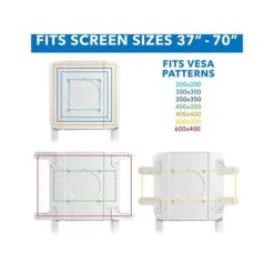 Mount-It! Steel Pedestal TV Stand, Screens Up To 70", White (MI-8001) -Prepa Furniture Shop sp116854296 s7