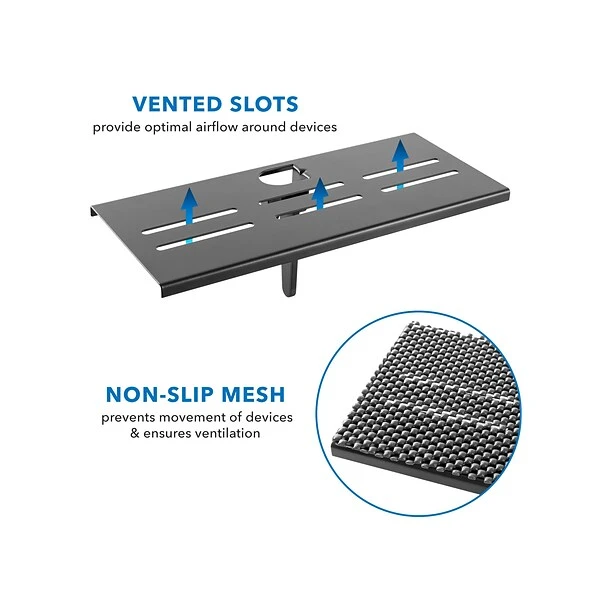 Mount-It! Plastic/Steel TV Top Shelf, Black (MI-897) 1 Mount-It! Plastic/Steel TV Top Shelf, Black (MI-897)