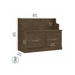 Kathy Ireland® Home By Bush Furniture Woodland 32" Entryway Bench With Doors, Ash Brown (WDL005ABR) -Prepa Furniture Shop sp117517660 s7