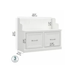 Kathy Ireland® Home By Bush Furniture Woodland 32" Entryway Bench With Doors, White Ash (WDL005WAS) 10 Kathy Ireland® Home By Bush Furniture Woodland 32" Entryway Bench With Doors, White Ash (WDL005WAS) -Prepa Furniture Shop sp117517685 s7
