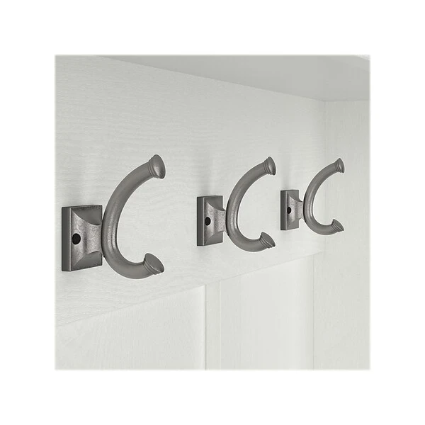 Kathy Ireland® Home By Bush Furniture Woodland 71" Hall Tree And Shoe Storage Bench With 4 Shelves, White Ash (WDL001WAS) 3 Kathy Ireland® Home By Bush Furniture Woodland 71" Hall Tree And Shoe Storage Bench With 4 Shelves, White Ash (WDL001WAS) - Image 3