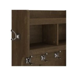 Kathy Ireland® Home By Bush Furniture Woodland 69" Hall Tree And Small Shoe Bench With 9 Shelves, Ash Brown (WDL008ABR) 12 Kathy Ireland® Home By Bush Furniture Woodland 69" Hall Tree And Small Shoe Bench With 9 Shelves, Ash Brown (WDL008ABR) -Prepa Furniture Shop sp117517964 s7