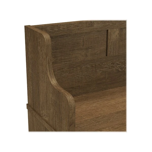 Kathy Ireland® Home By Bush Furniture Woodland 32" Entryway Bench With 2 Shelves, Ash Brown (WDL006ABR) 5 Kathy Ireland® Home By Bush Furniture Woodland 32" Entryway Bench With 2 Shelves, Ash Brown (WDL006ABR) - Image 5