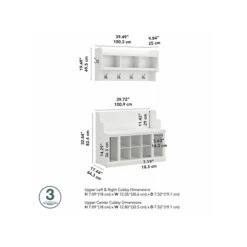 Kathy Ireland® Home By Bush Furniture Woodland 32" Shoe Storage Bench And Coat Rack With 12 Shelves, White Ash (WDL010WAS) 10 Kathy Ireland® Home By Bush Furniture Woodland 32" Shoe Storage Bench And Coat Rack With 12 Shelves, White Ash (WDL010WAS) -Prepa Furniture Shop sp117593529 s7