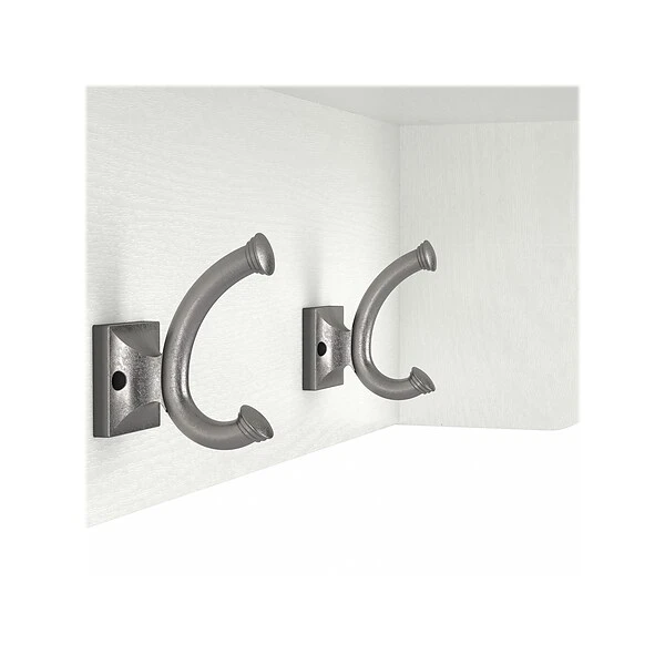 Kathy Ireland® Home By Bush Furniture Woodland 32" Shoe Storage Bench And Coat Rack With 12 Shelves, White Ash (WDL010WAS) 5 Kathy Ireland® Home By Bush Furniture Woodland 32" Shoe Storage Bench And Coat Rack With 12 Shelves, White Ash (WDL010WAS) - Image 5